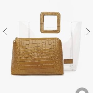 Staud Shirley Croc Embossed 2 Piece PVS Bag